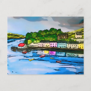 Portree Isle of Skye Scotland-målning Vykort