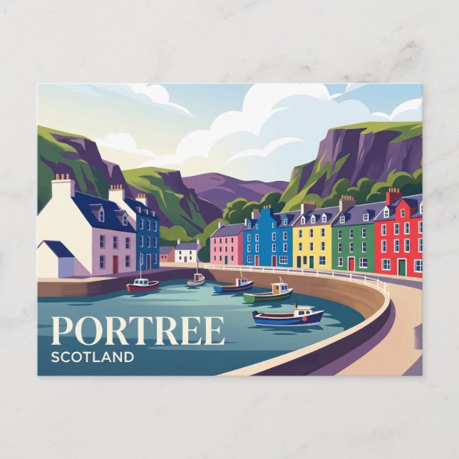 Portree, Isle of Skye Skottland, Storbritannien Vykort (Framsida)