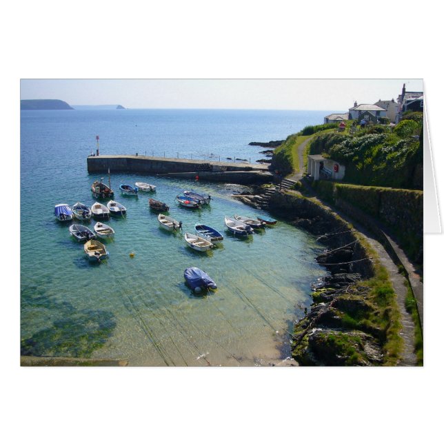 Portscatho hamn hälsningskort (Framsidan Horizontal)