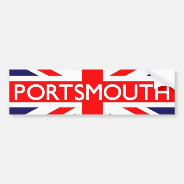 Portsmouth : British Flagga Bildekal (Framsidan)