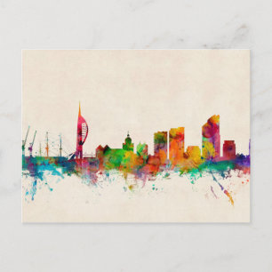 Portsmouth England Skyline Vykort