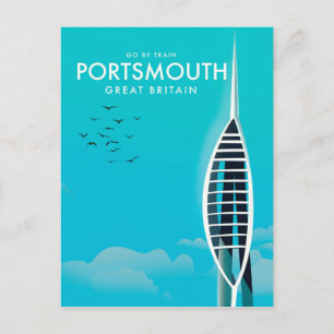 Portsmouth Great British Semesteraffisch Vykort