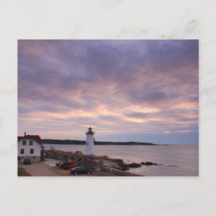 Portsmouth Harbour Lighthouse-vy från Fort Vykort