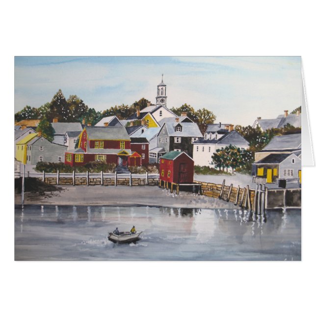 Portsmouth Harbour, New Hampshire Hälsningskort (Framsidan Horizontal)