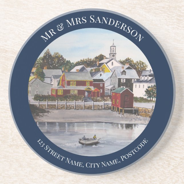 Portsmouth Harbour New Hampshire Painting Underlägg (Framsidan)