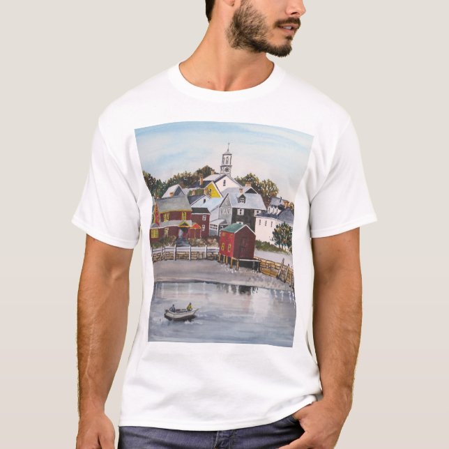 Portsmouth Harbour, New Hampshire Tee Shirt (Framsida)