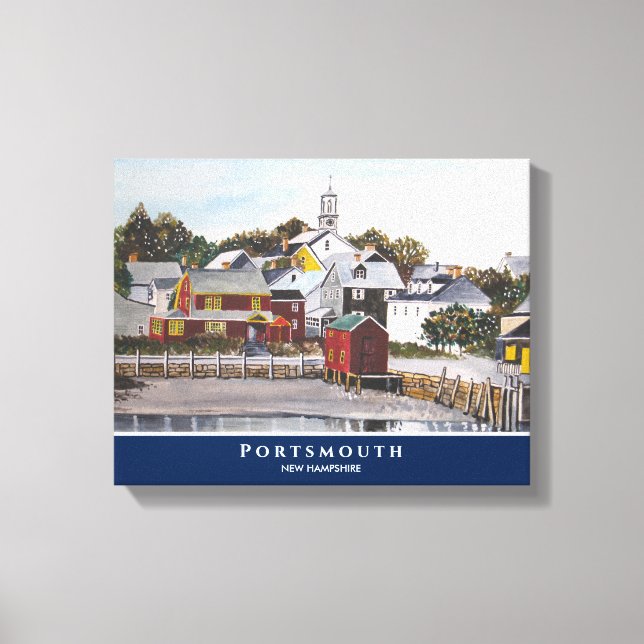 Portsmouth Harbour New Hampshire USA Painting Canvastryck (Framsida)