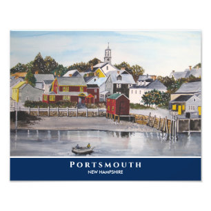 Portsmouth Harbour New Hampshire USA Painting Fototryck
