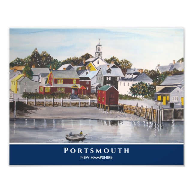 Portsmouth Harbour New Hampshire USA Painting Fototryck (Framsidan)