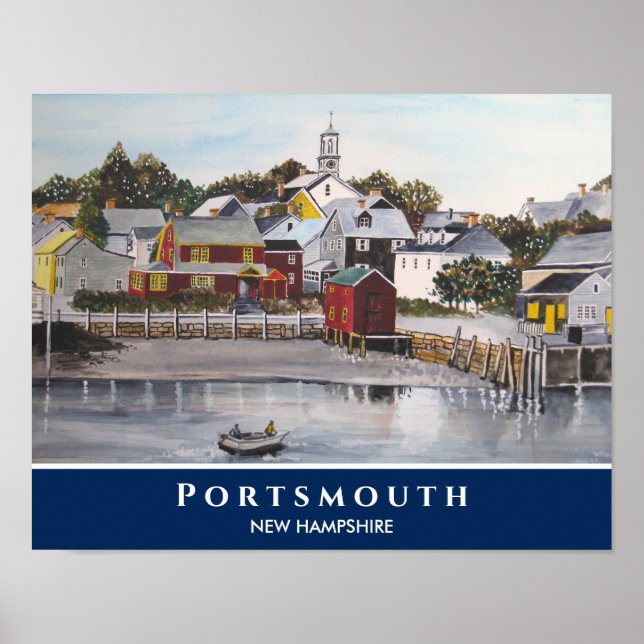 Portsmouth Harbour New Hampshire USA Painting Poster (Framsidan)
