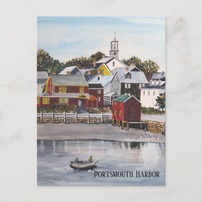 Portsmouth Harbour, New Hampshire Vykort (Framsida)