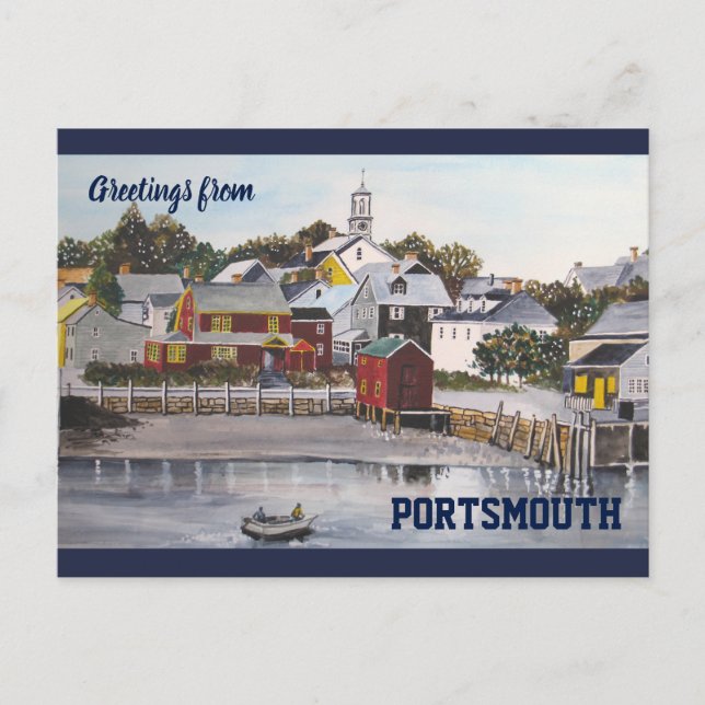 Portsmouth Harbour, New Hampshire Vykort (Framsida)