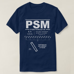 Portsmouth Ints flygplats på Peace PSM T-Shirt