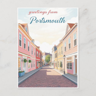 Portsmouth, New Hampshire – Colonial Streets Vykort