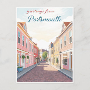 Portsmouth, New Hampshire – Koloniala gator Vykort