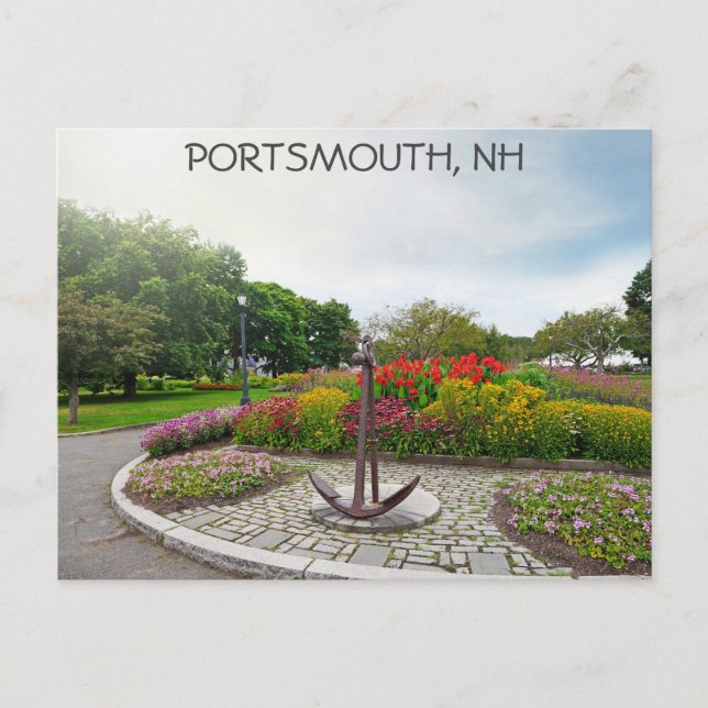 Portsmouth New Hampshire Trial Gardens Travel Vykort (Framsida)