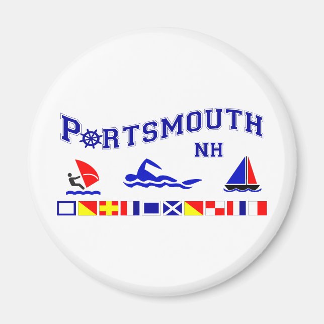 Portsmouth, NH Magnet (Framsidan)