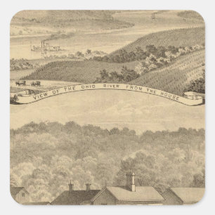 Portsmouth Ohio Fyrkantigt Klistermärke