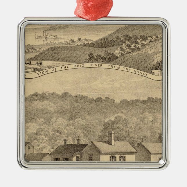 Portsmouth Ohio Julgransprydnad Metall (Framsidan)