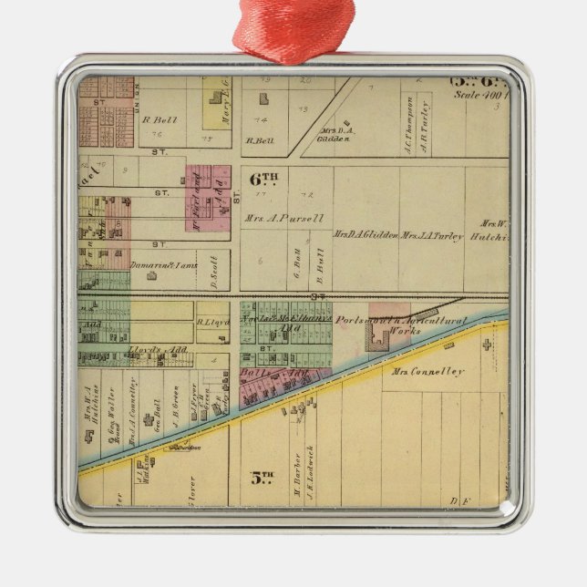 Portsmouth Ohio Julgransprydnad Metall (Framsidan)