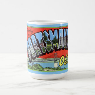 Portsmouth Ohio stora brevhälsningar Kaffemugg