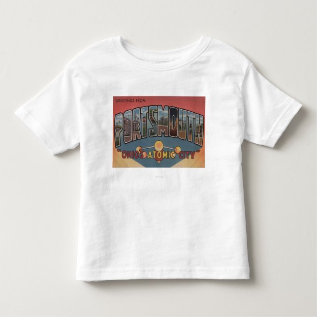 Portsmouth Ohio - stora brevplatser T Shirt (Framsida)