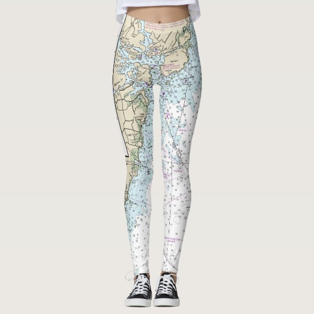 Portsmouth to Cape Ann Nautical Chart 13278 Leggings (Framsida)