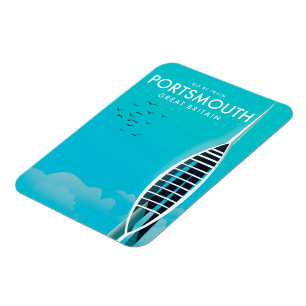 Portsmouth Underbar British Vacation poster Magnet