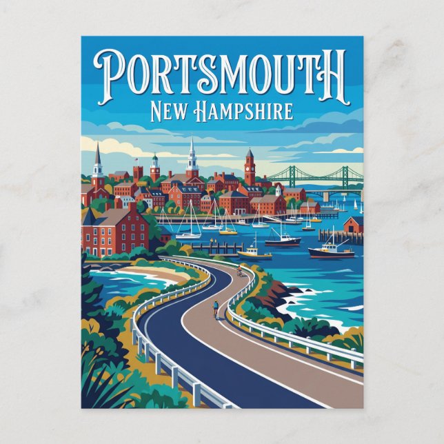 Portsmouth USA Vykort (Framsida)