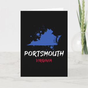Portsmouth Virginia Va färgsprut Semester Souvenir Kort