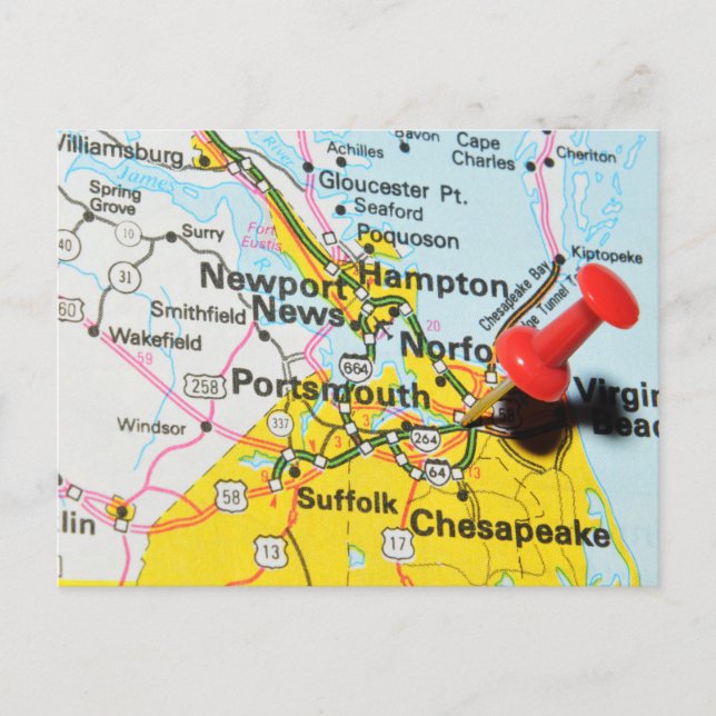 Portsmouth, Virginia Vykort (Framsida)