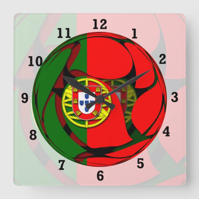 Portugal #1 fyrkantig klocka (Framsida)