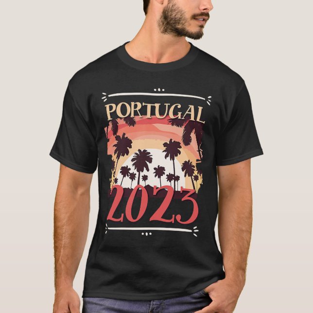 Portugal 2023 Travel Vacation Team T Shirt (Framsida)