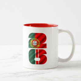 Portugal 2026 VM Flagga Fotboll Fan Två-Tonad Mugg