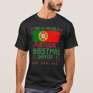 Portugal - Äkta julsötare Portugal - Flagga till T Shirt