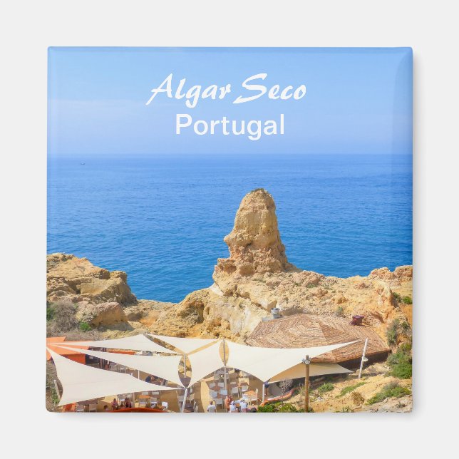 Portugal Algarve Algar Seco Souvenir Magnet (Framsidan)