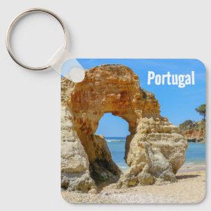 Portugal Algarve Beach och Sten Souvenir Nyckelring
