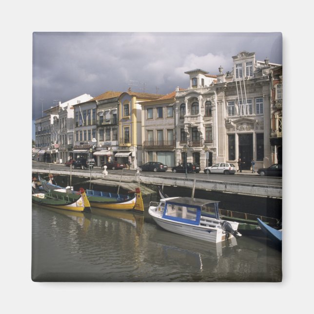 Portugal, Aveiro. Moliceiros (insamling av sjögräs Magnet (Framsidan)
