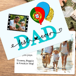 Portugal Bästa Pappa någonsin-fotokort, Flagga, Pa Kort
