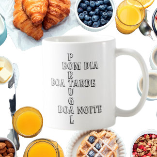 Portugal Bom Dia Boa Tarde Boa Noite White Coffee Kaffemugg