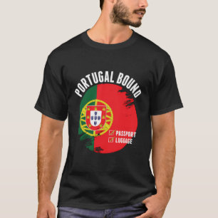 Portugal Bundade Land Travel Portugisiska Flagga V T Shirt