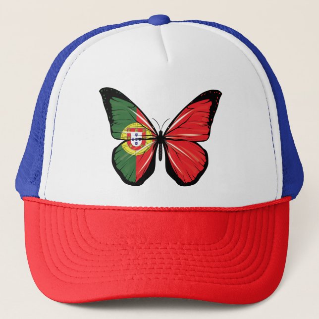 Portugal Butterfly Flagga Keps (Framsida)