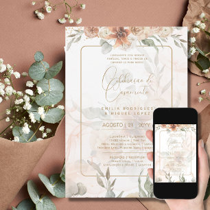 Portugal   Casamento Boho Capim dos Pampas Inbjudningar
