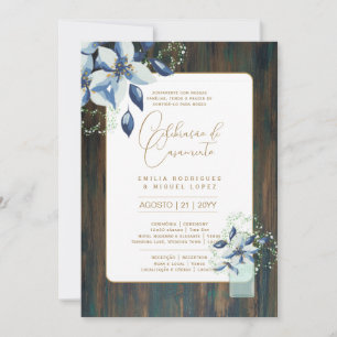 Portugal   Casamento Flores Folclóricas Rústica Inbjudningar