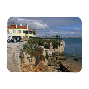 Portugal, Cascais. Praia da Rainha, en strand i 2 Magnet