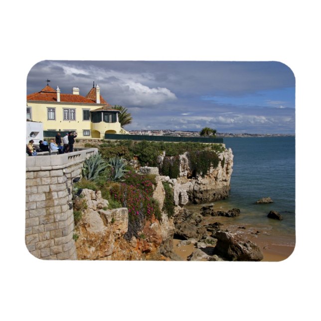 Portugal, Cascais. Praia da Rainha, en strand i 2 Magnet (Horisontell)