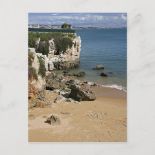 Portugal, Cascais. Praia da Rainha, en strand i Vykort