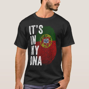 Portugal Det finns i min DNA Cute Portuguesa Finge T Shirt