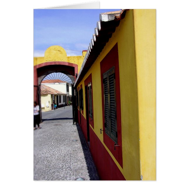 (Portugal) Färg of Funchal Hälsningskort (Framsidan)