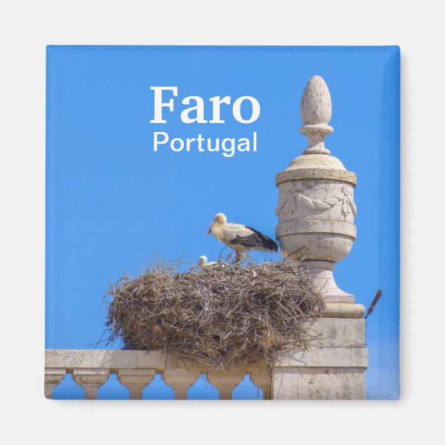 Portugal Faro i Algarve Souvenir Magnet (Framsidan)